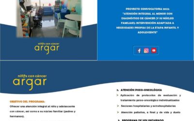 19/12/2022 ACTUACIONES DE LA ASOCIACIÓN ARGAR EN EL ÁREA DE ONCO-HEMATOLOGÍA PEDIÁTRICA